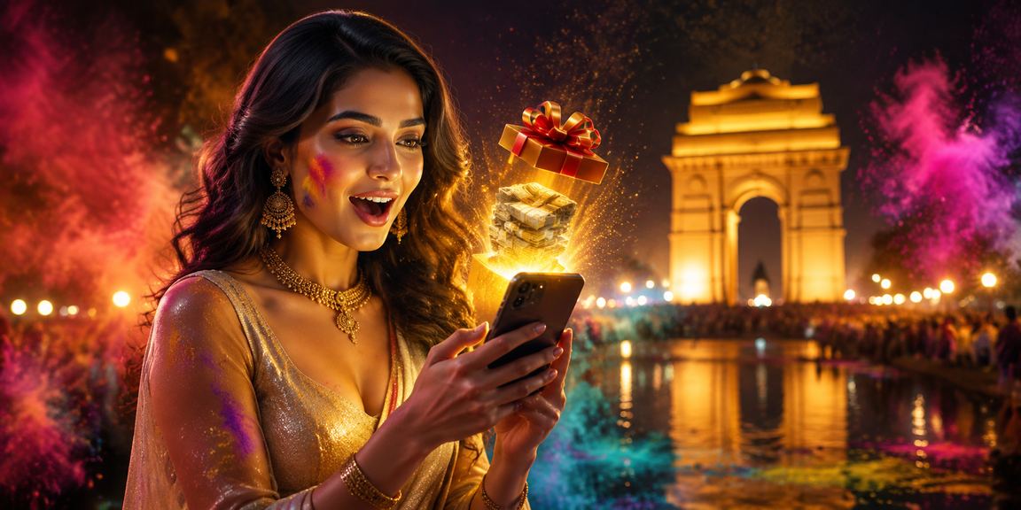 Delhi India Gate with festive bonus promotion